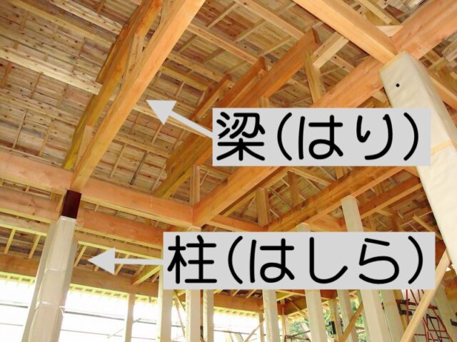 梁(はり)とは?建築における役割について解説します。柱(はしら)との違いを理解しましょう。